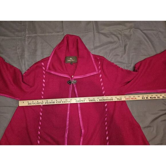 NWT! Patricia Nash Sleeved Cape Clasp Sweater Shawl Jacket~ Pink Sz XS/SM $99 - Picture 10 of 13